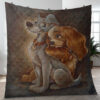 Happy Valentine’s Day Lady And The Tramp Cartoon Disney Art Gift Lover Blanket
