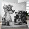 Happy Valentine’s Day Lady And The Tramp Cartoon Disney Art Ver2 Gift Lover Blanket