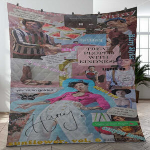 Harry Styles Fine Line Art Ver3 Thank You For The Memories Christmas Gifts Lover Blanket