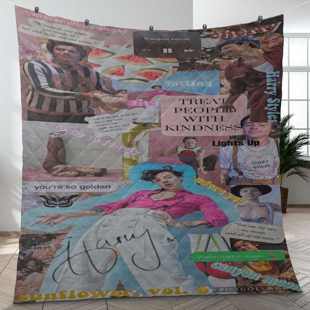 Harry Styles Fine Line Art Ver3 Thank You For The Memories Christmas Gifts Lover Blanket Harry Styles Fine Line Art Ver3 Thank You For The Memories Christmas Gifts Lover Blanket