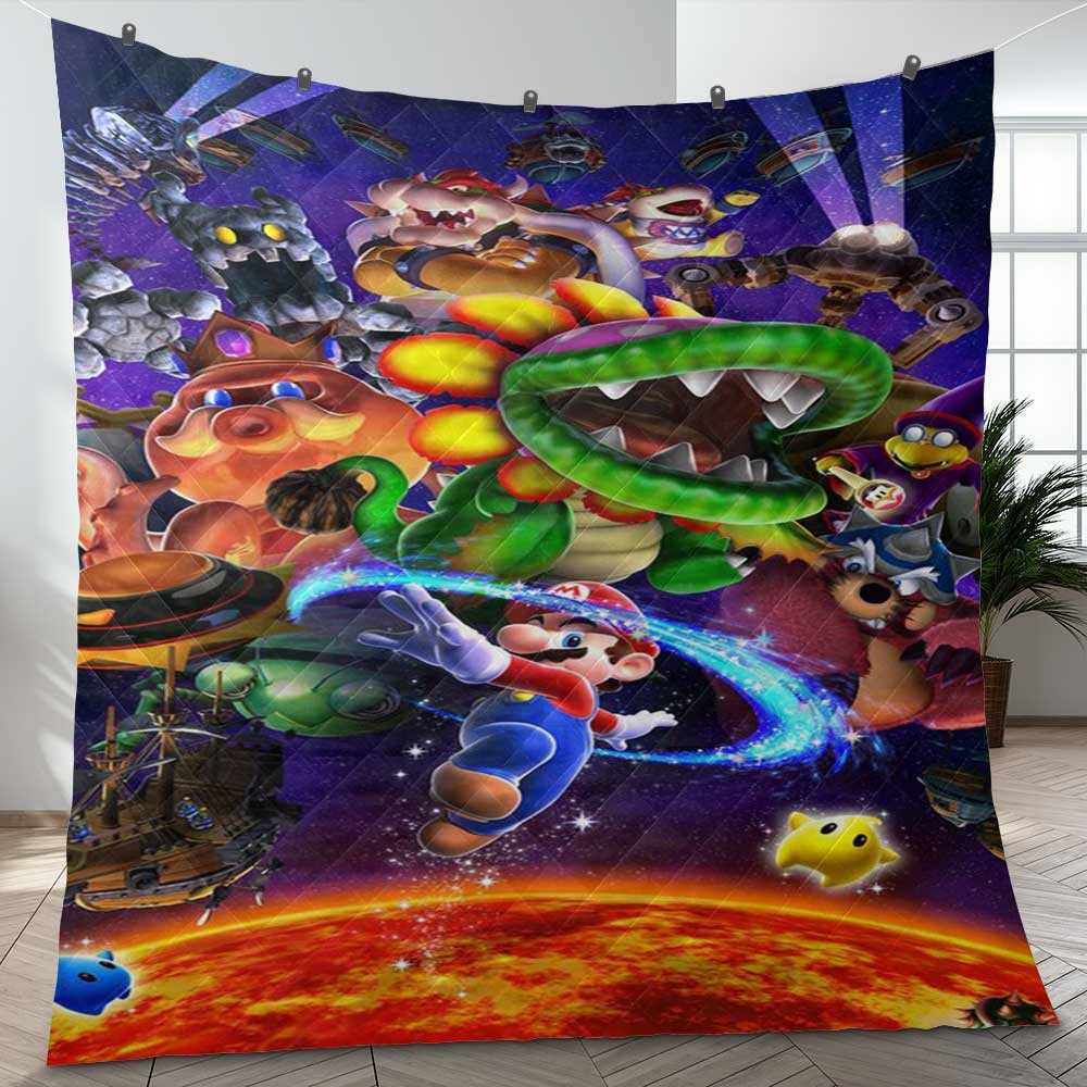 Super Mario Lucky Game Ver5 Gift Lover Blanket Super Mario Lucky Game Ver5 Gift Lover Blanket