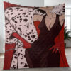 Cruella De Ville Art Film 101 Dalmatians Disney Gifts Lover Blanket