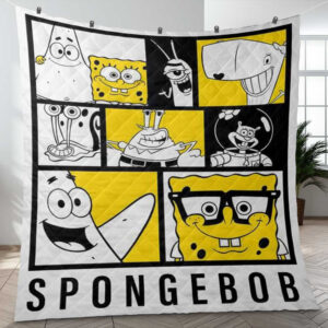 Funny Spongebob With Friend Cartoon Ver5 Gifts Lover Blanket