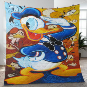 Funny Face Donald Duck Mickey Mouse Walt Disney Cartoon Gifts Lover Blanket