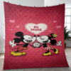 Happy Valentine’s Day Sweet Love Of Mickey Couple Cartoon Disney Ver5 Gift Lover Blanket