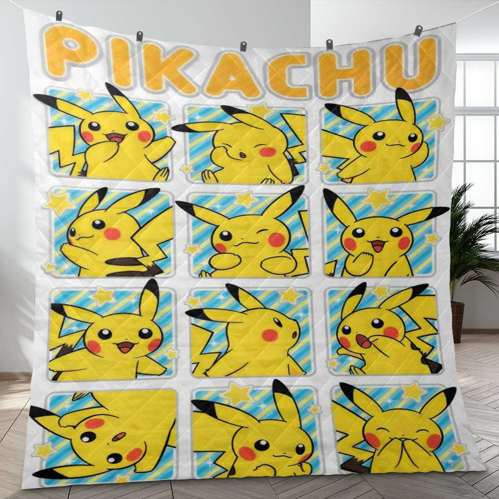 Cute Full Pikachu Pokemon Anime Gift Lover Blanket Cute Full Pikachu Pokemon Anime Gift Lover Blanket
