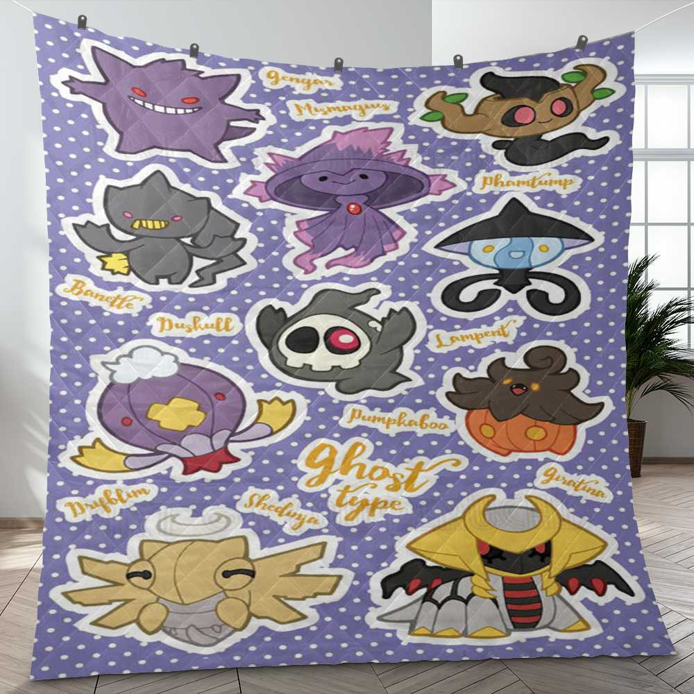 Ghost Type Pokemon Sticker 25 Gift Lover Blanket Ghost Type Pokemon Sticker 25 Gift Lover Blanket