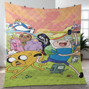 Funny Adventure Time Cartoon Gift Lover Blanket