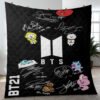 BTS BT21 Bangtan Army Fan Art Cartoon So Cute Signature Ver25 Gift Lover Blanket