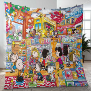 Snoopy Charlie Brown Peanuts ToyShop The Peanuts Cartoon Gift Lover Blanket