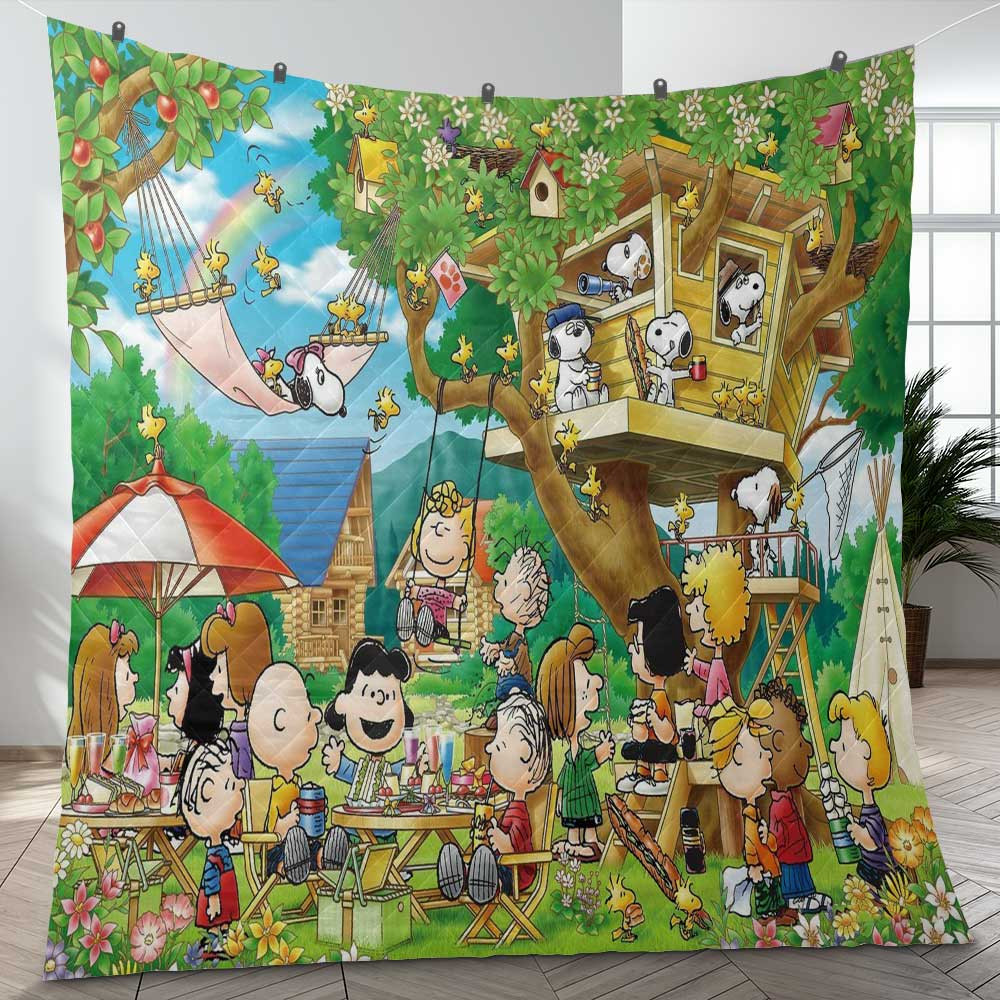 Party Tree House Snoopy Charlie Brown The Peanuts Cartoon Gift Lover Blanket Party Tree House Snoopy Charlie Brown The Peanuts Cartoon Gift Lover Blanket