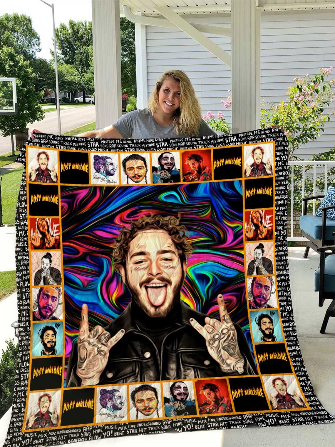 Post Malone Colorful Blanket Post Malone Colorful Blanket