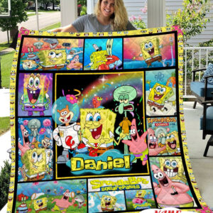 Personalized SpongeBob Patrick Star 180 Gift Lover Blanket