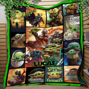 Personalized Baby Yoda Custom Name Blanket
