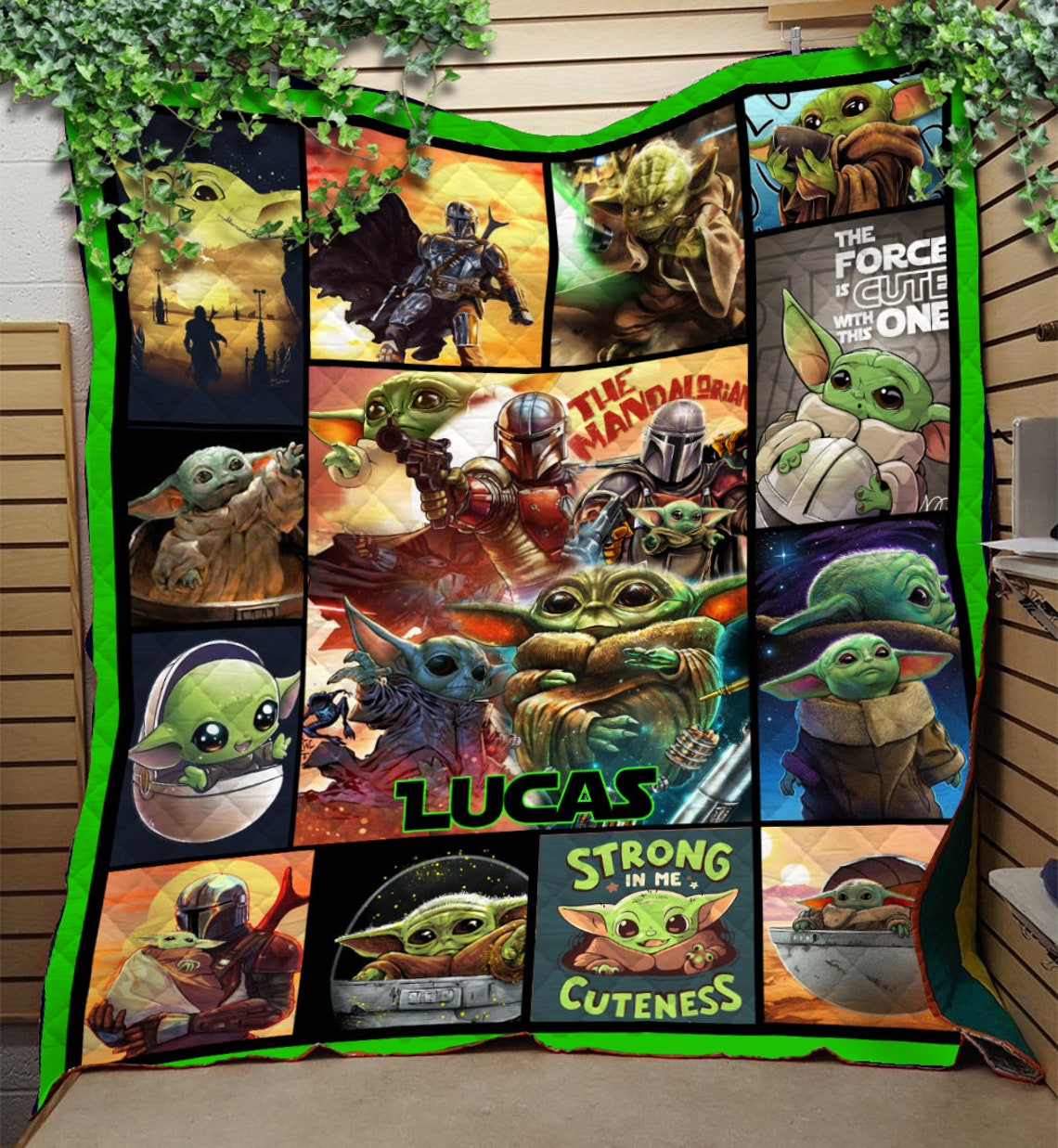 Personalized Baby Yoda Custom Name Blanket Personalized Baby Yoda Custom Name Blanket