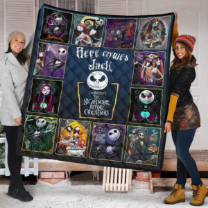 Here Comes Jack The Nightmare Before Christmas Jack Skellington Blanket
