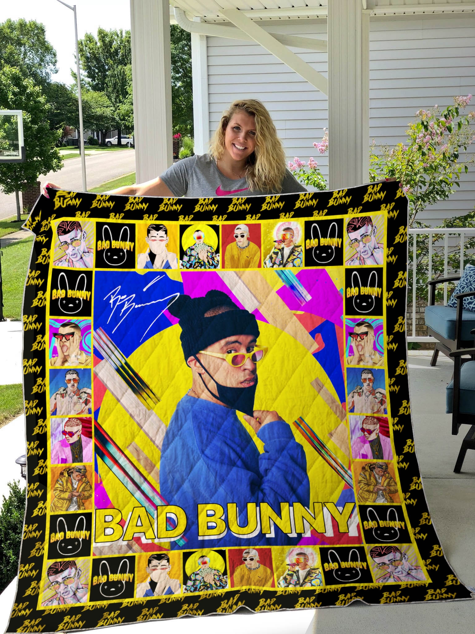 Bad Bunny Famous Single All Season Blanket Bad Bunny Famous Single All Season Blanket