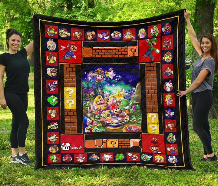 Super Mario Blanket Funny Home Decoration For Video Game Fan Super Mario Blanket Funny Home Decoration For Video Game Fan