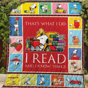 Cartoon Character Snoopy Reading Book Quilt Fleece Blanket Fan Made All Season 3D Blanket 16