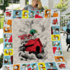 Cartoon Character Flying Snoopy Quilt Fleece Blanket Fan Made All Season 3D Blanket