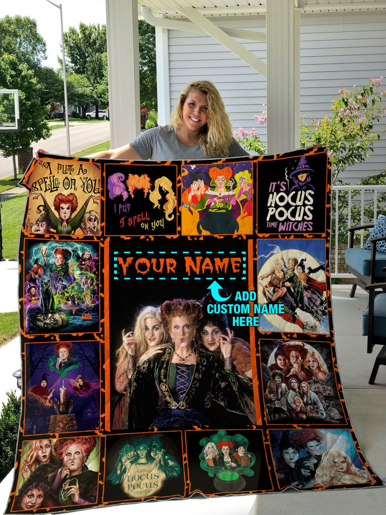 Personalized Hocus Pocus Happy Halloween Quilt Fleece Blanket Fan Made All Season Blanket Personalized Hocus Pocus Happy Halloween Quilt Fleece Blanket Fan Made All Season Blanket