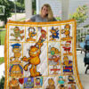 Garfield Funny Cartoon Blanket Fan Made All Season 3D Blanket