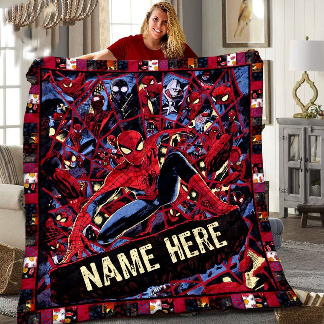 Spiderman Dark Marvel Comics Personalized Blanket Spiderman Dark Marvel Comics Personalized Blanket