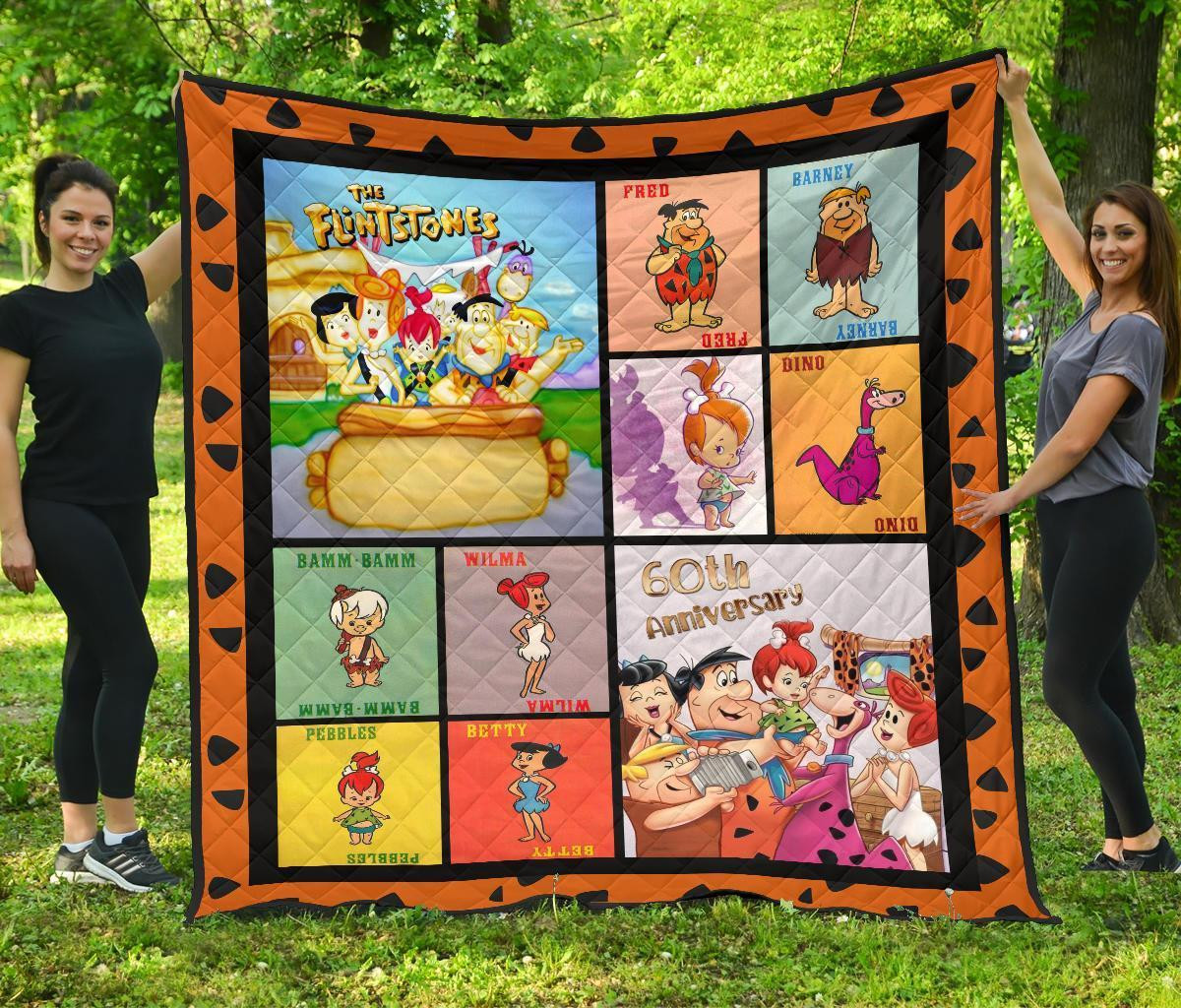 Flintstone 60Th Anniversary Blanket Cartoon Fan Gift 3D Blanket 16 Flintstone 60Th Anniversary Blanket Cartoon Fan Gift 3D Blanket 16