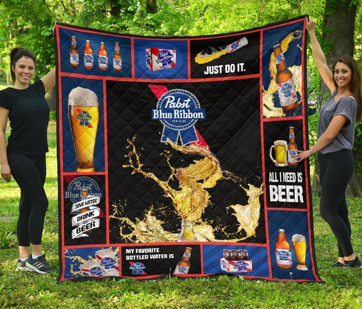 Pabst Blue Ribbon Blanket All I Need Is Beer Gift Idea 3D Blanket 61 Pabst Blue Ribbon Blanket All I Need Is Beer Gift Idea 3D Blanket 61
