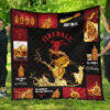 Fireball Cinnamon Blanket All I Need Is Whisky Gift Idea 3D Blanket 72