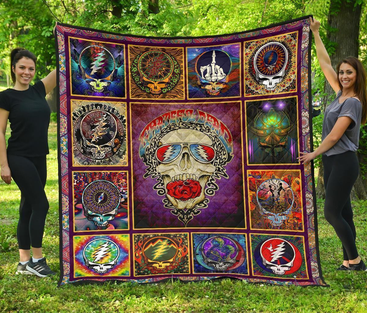 Grateful Dead Head Blanket For Fan Gift 3D Blanket 120 Grateful Dead Head Blanket For Fan Gift 3D Blanket 120