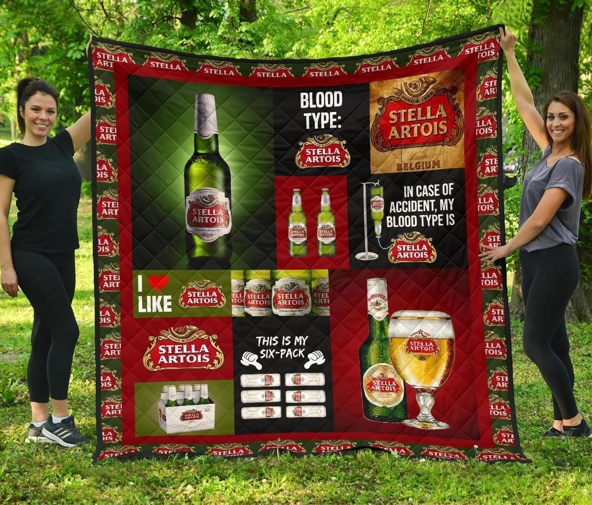 Stella Artois Blanket Funny Gift For Beer Lover 3D Blanket 124 Stella Artois Blanket Funny Gift For Beer Lover 3D Blanket 124