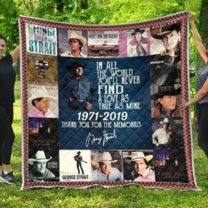 George Strait Album Music Thank You For The Memories 8K847 Gift Lover Blanket II0