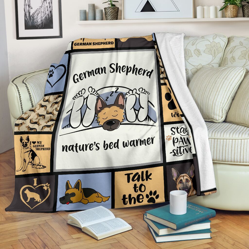 German Shepherd Natures Bed Warmer Fleece Blanket German Shepherd Natures Bed Warmer Fleece Blanket