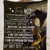 Dragon To My Son I Wish You The Streght To Face Challenges Ultra Soft Cozy Plush Fleece Blanket