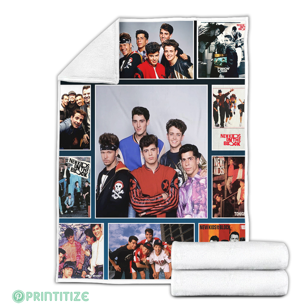 New Kids On The Block Vintage Fleece Blanket New Kids On The Block Vintage Fleece Blanket