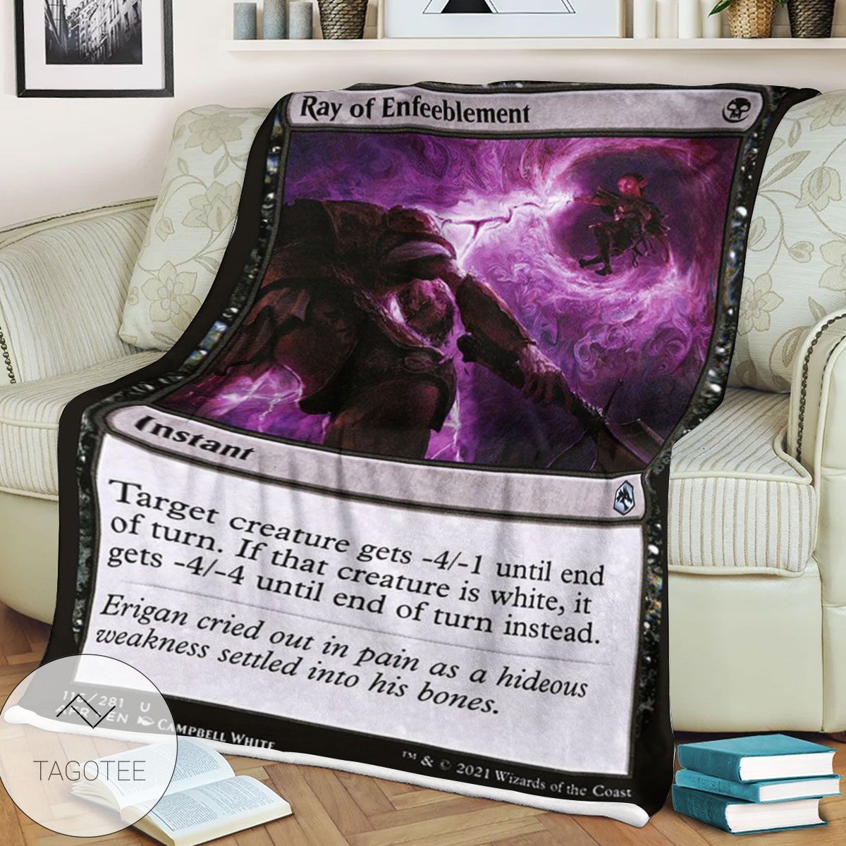 Afr 116 Ray Of Enfeeblement Magic The Gathering Mtg Blanket Afr 116 Ray Of Enfeeblement Magic The Gathering Mtg Blanket
