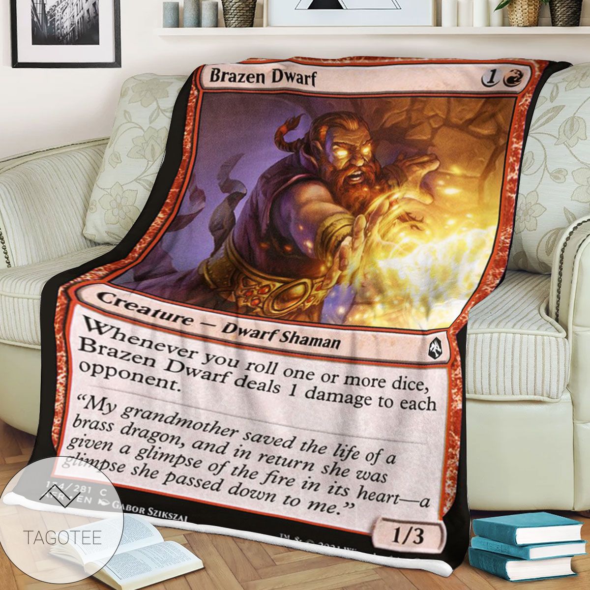 Afr 134 Brazen Dwarf Magic The Gathering Mtg Blanket Afr 134 Brazen Dwarf Magic The Gathering Mtg Blanket
