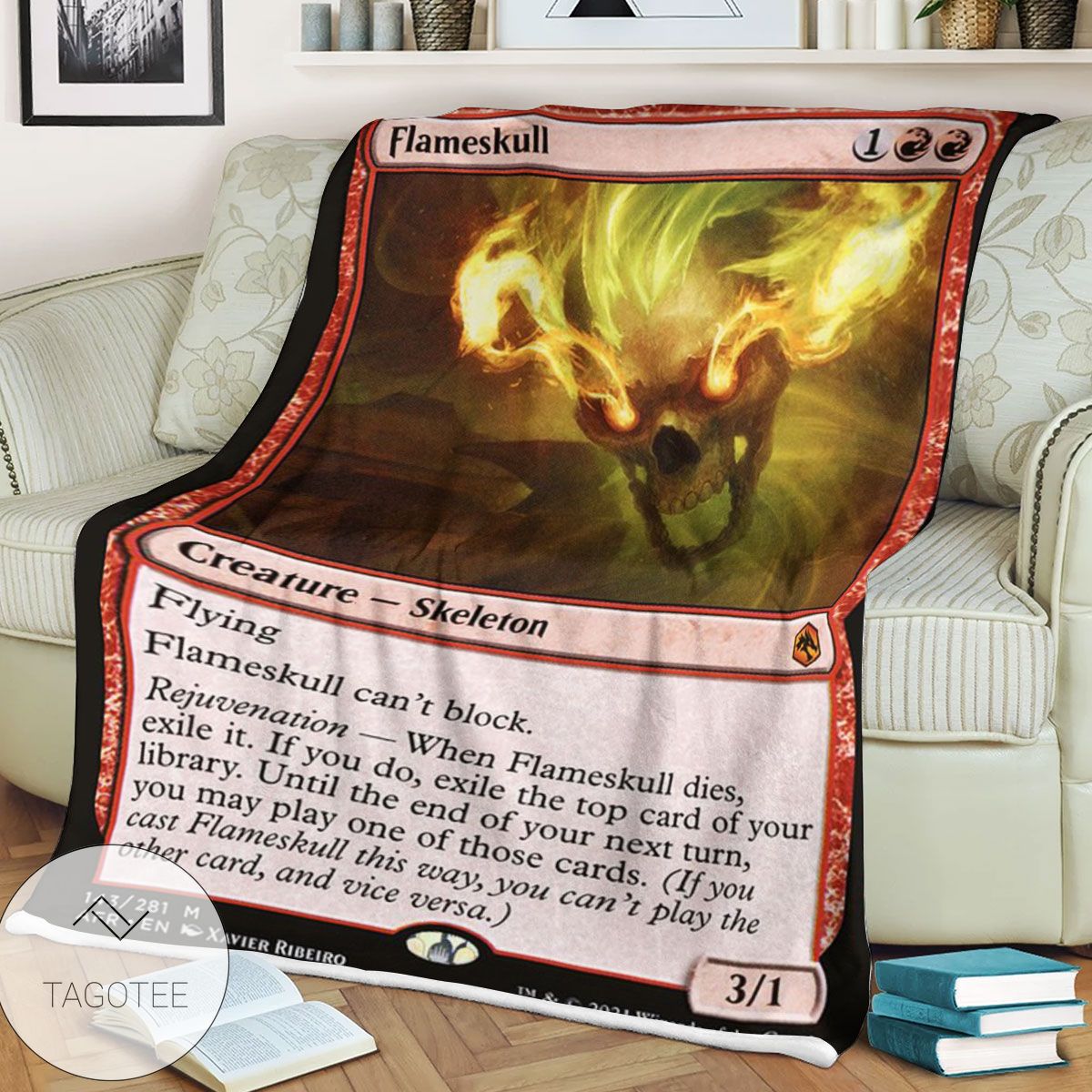 Afr 143 Flameskull Magic The Gathering Mtg Blanket Afr 143 Flameskull Magic The Gathering Mtg Blanket