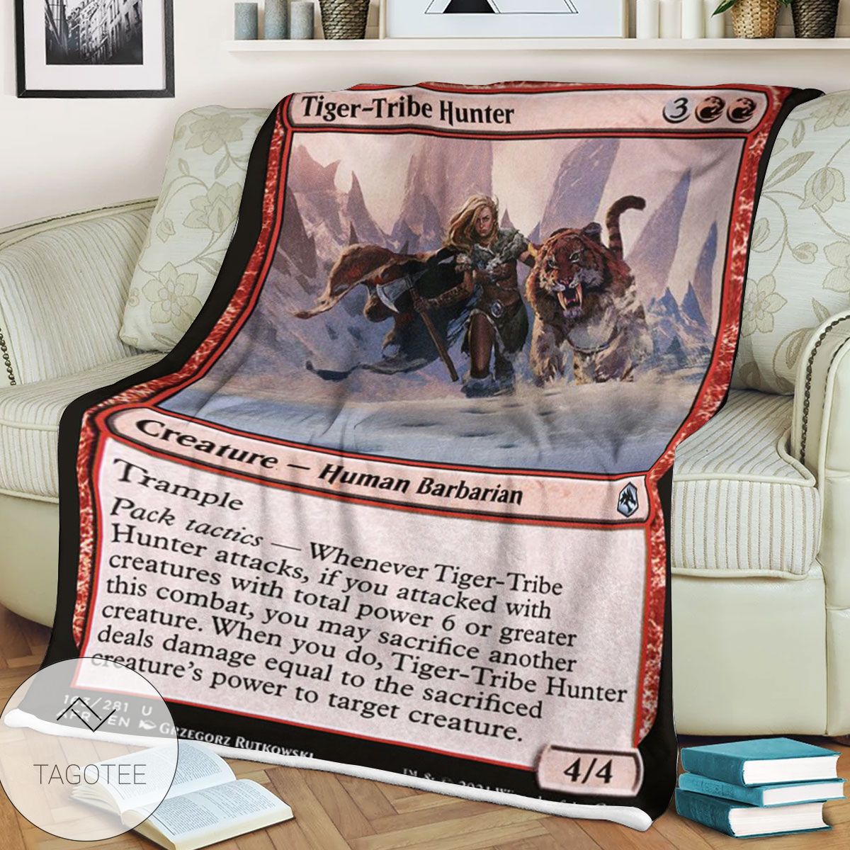 Afr 163 Tiger Tribe Hunter Magic The Gathering Mtg Blanket Afr 163 Tiger Tribe Hunter Magic The Gathering Mtg Blanket