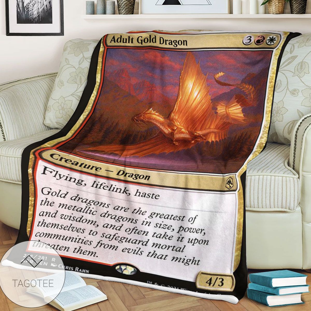 Afr 216 Adult Gold Dragon Magic The Gathering Mtg Blanket Afr 216 Adult Gold Dragon Magic The Gathering Mtg Blanket