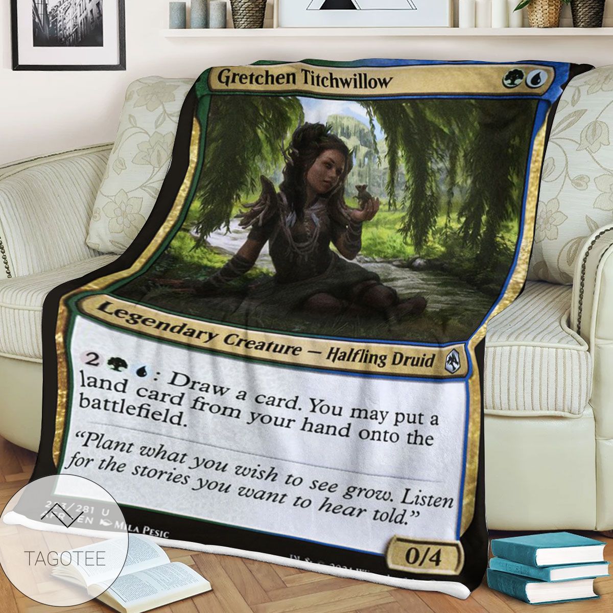 Afr 223 Gretchen Titchwillow Magic The Gathering Mtg Blanket Afr 223 Gretchen Titchwillow Magic The Gathering Mtg Blanket