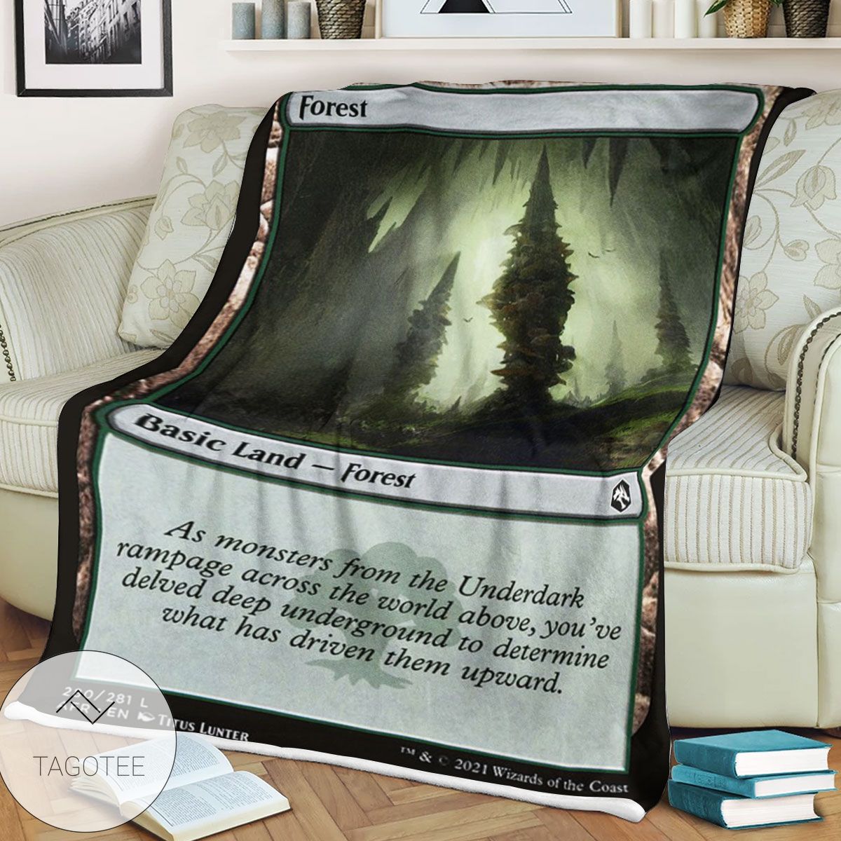 Afr 280 Forest Magic The Gathering Mtg Blanket Afr 280 Forest Magic The Gathering Mtg Blanket