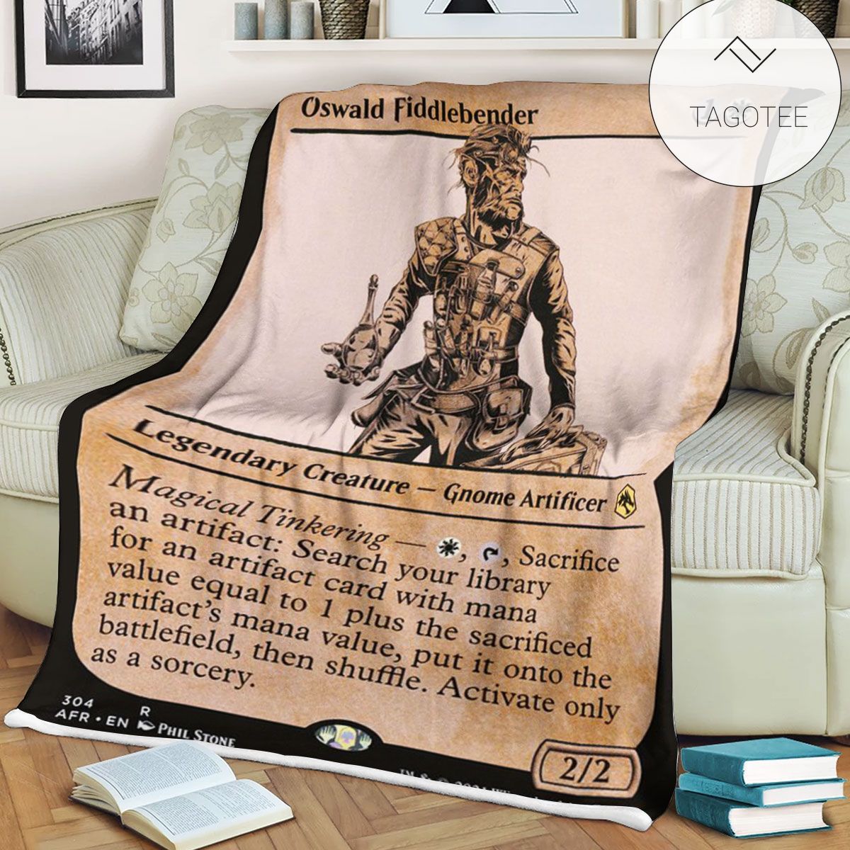 Afr 304 Oswald Fiddlebender Mtg Game Magic The Gathering Fleece Blanket Afr 304 Oswald Fiddlebender Mtg Game Magic The Gathering Fleece Blanket