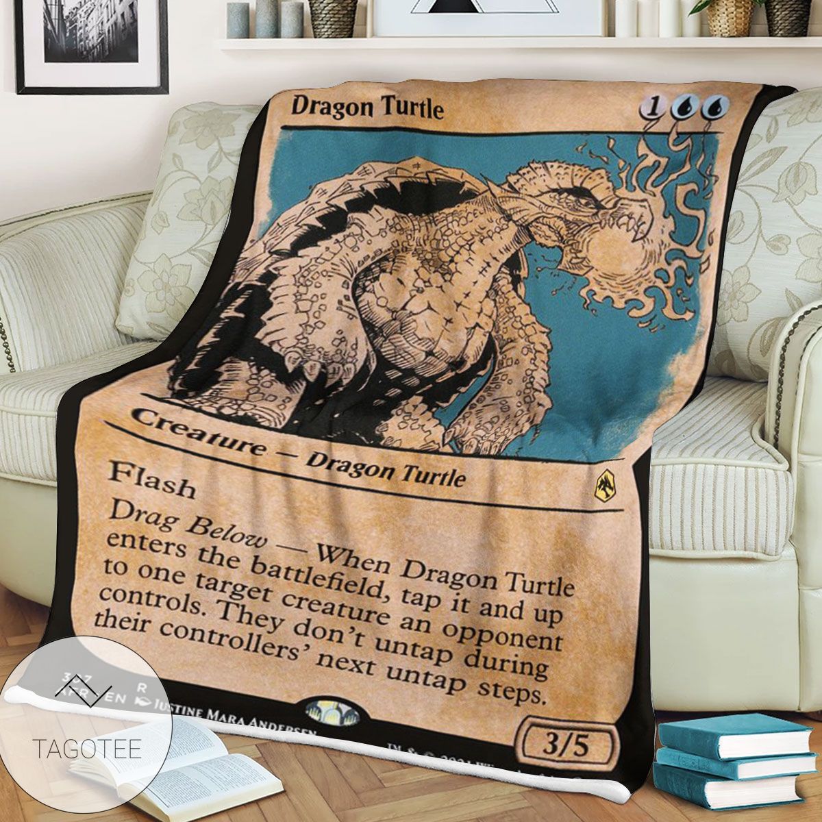Afr 307 Dragon Turtle Magic The Gathering Mtg Blanket Afr 307 Dragon Turtle Magic The Gathering Mtg Blanket