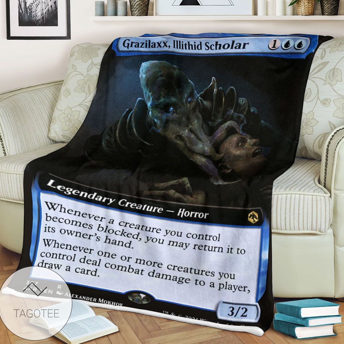 Afr 367 Grazilaxx Illithid Scholar Magic The Gathering Mtg Blanket Afr 367 Grazilaxx Illithid Scholar Magic The Gathering Mtg Blanket