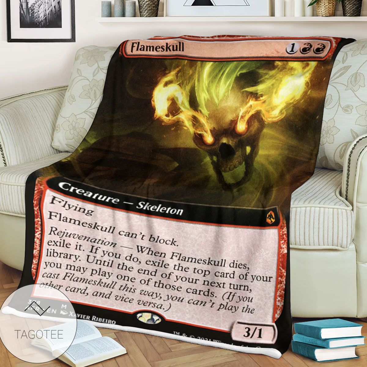 Afr 378 Flameskull Magic The Gathering Mtg Blanket Afr 378 Flameskull Magic The Gathering Mtg Blanket