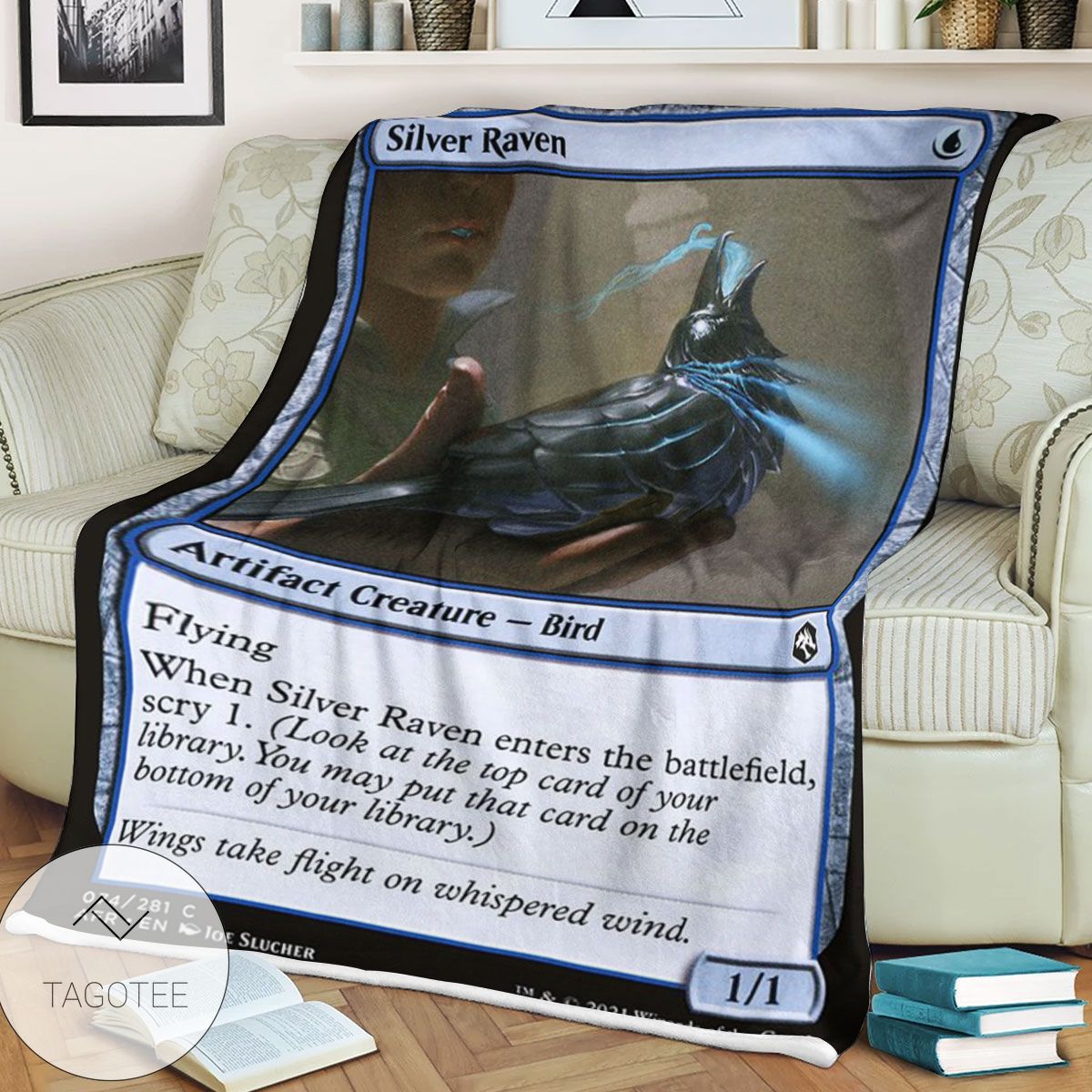 Afr 74 Silver Raven Magic The Gathering Mtg Blanket Afr 74 Silver Raven Magic The Gathering Mtg Blanket