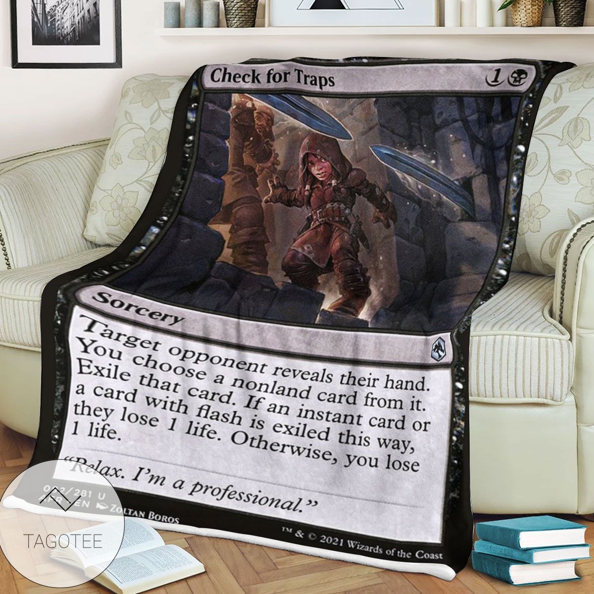 Afr 92 Check For Traps Magic The Gathering Mtg Blanket Afr 92 Check For Traps Magic The Gathering Mtg Blanket