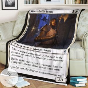 Afr Keen Eared Sentry Magic The Gathering Mtg Blanket